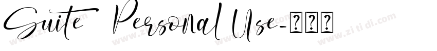 Suite   Personal Use字体转换